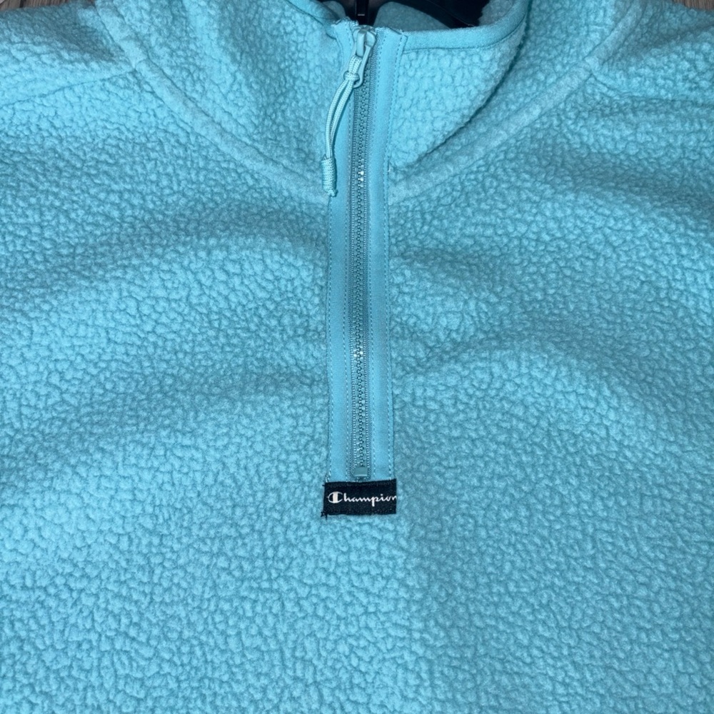 Champion Men's Micro Fleece 1/4 Zip Pullover Milky Way Blue NWT - Picture 5 of 15